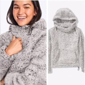 *NWT* VS PINK Funnel Neck Pullover, light grey, S